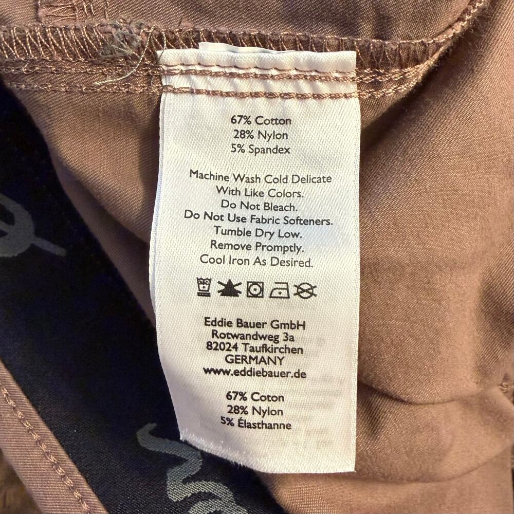 Eddie Bauer Shorts Flex Waist Zip Pocket Outdoor Hiking Golf 10” Mauve Men’s 38 - Picture 7 of 11